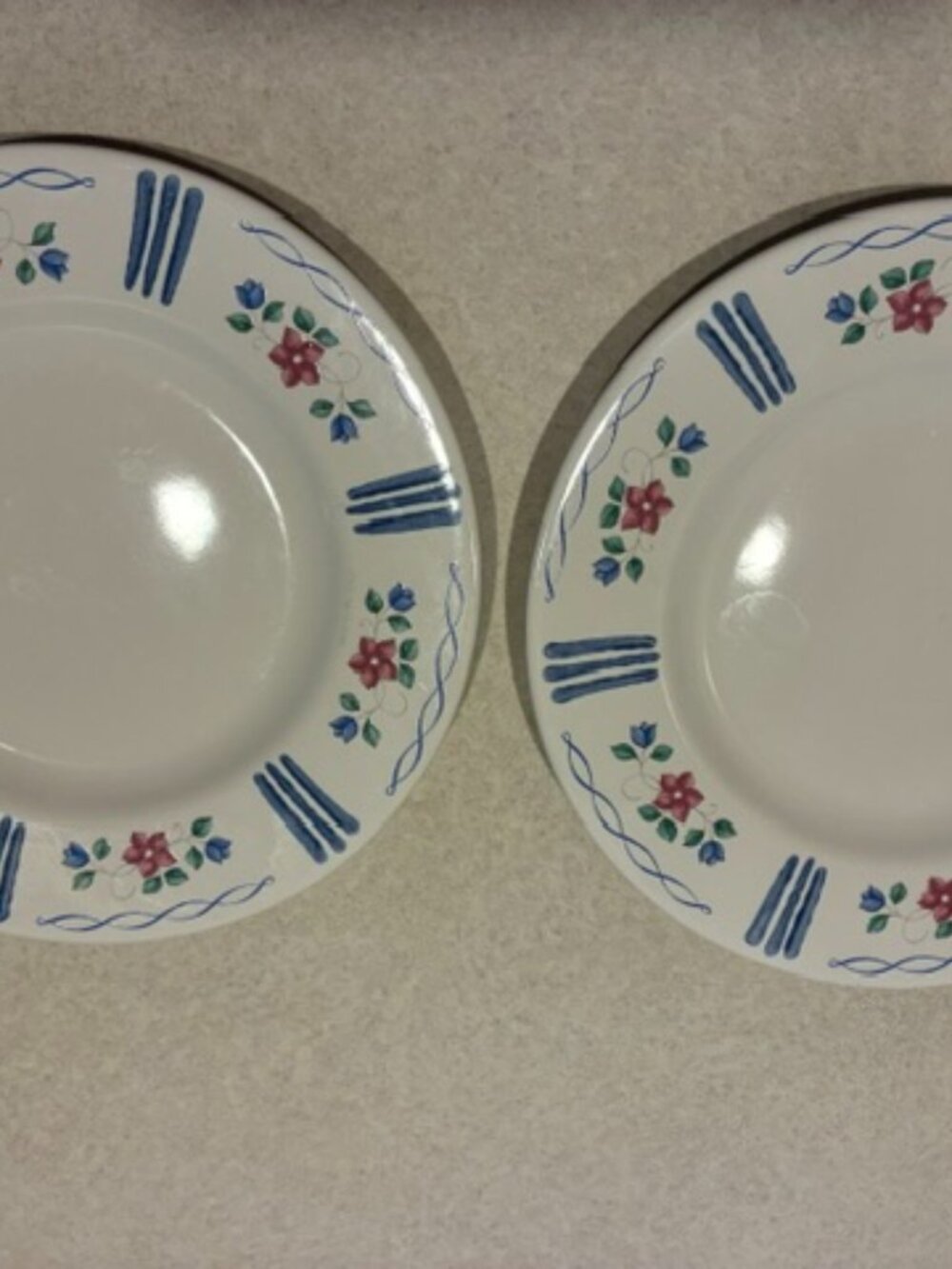 Set of 2 Pfaltzgraff Bonnie Brae Salad Dessert Bread 8" Stoneware Plates